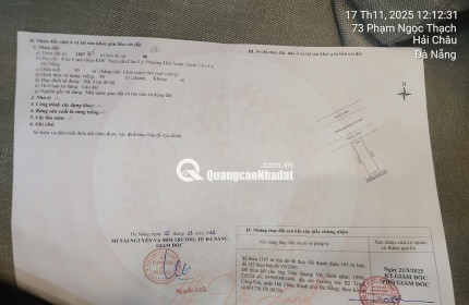 Chủ cần tiền ra nhanh.
Đường 10,5m. Võ Văn Ngân giá 5,950 tỷ- hoà xuân
Lh: 0843.222222 chính chủ