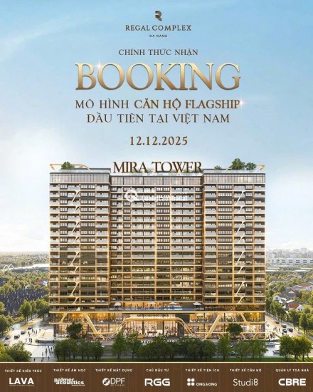 Chính thức nhận Booking toà Mira dự án Regal Complex Đà Nẵng