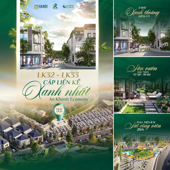 LK32 – LK33: CẶP LIỀN KỀ XANH NHẤT AN KHÁNH ECOMONY