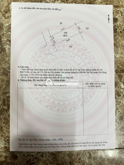 Bán đất nở hậu Làng Lụa Vạn Phúc  Ô tô 7 chỗ vào tận đất ,rất hiếm