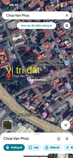 Bán đất nở hậu Làng Lụa Vạn Phúc  Ô tô 7 chỗ vào tận đất ,rất hiếm