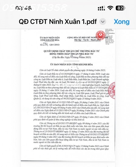 Lô đất 3 mặt tiền DT5 – ngang 65,5m – hơn 2.600m² tại Ninh Xuân, Ninh Hòa.