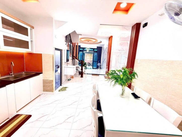 Siêu phẩm 4 tầng BTCT, ô tô ngủ trong nhà, 4m x 13m, gần chợ Thạch Đà, TT. Quận Gò Vấp, chỉ 6 tỷ nhỉnh(TL)