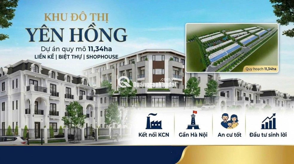 Chính Thức mở bán dự án Khu Đô Thị Yên Hồng - Yên Lạc - Vĩnh Phúc. Giá bán làm khách hàng bất ngờ.