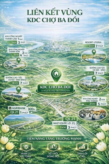 3XX TRIỆU – CÓ NGAY LÔ ĐẤT TRUNG TÂM THỊ TRẤN KDC Chợ Ba Đồi – TT Ba Hàng Đồi