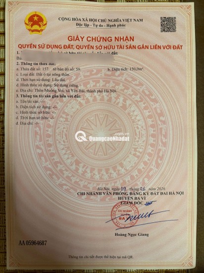 Đất nghỉ dưỡng tài chính nhỏ nhất Vân Hòa( Yên Bài ), Hà Nội.