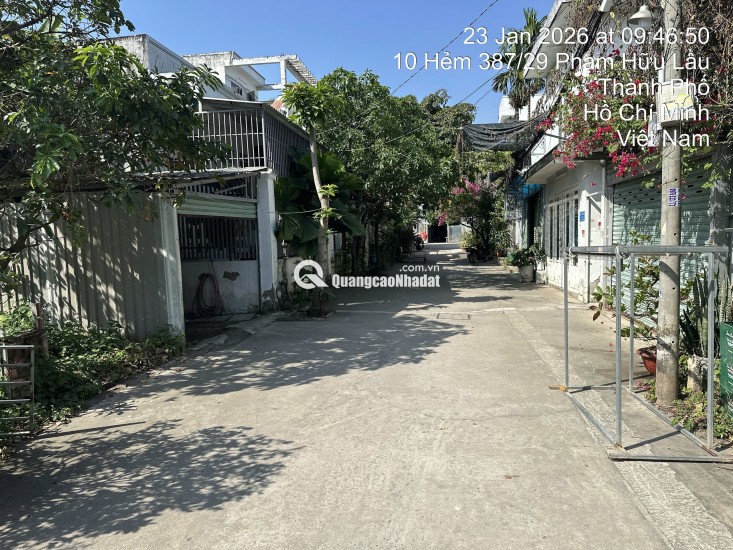 BÁN ĐẤT NHÀ BÈ - HẺM 387/29 PHẠM HỮU LẦU – 95M2 SỔ HỒNG RIÊNG 7.6 TỶ.  LH:0901727879.