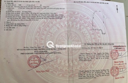 BÁN 4761m2 ĐẤT XÃ LÁNG DÀI, NGAY CHỢ LÁNG DÀI, HUYỆN ĐẤT ĐỎ BÀ RỊA (NAY LÀ XÃ ĐẤT ĐỎ - HCM)