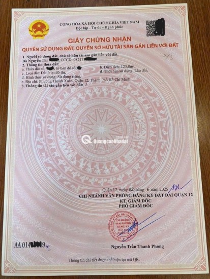 Nhà phố 4 tầng DT lớn 125m² – Ngay trung tâm Thạnh Xuân (Q.12)