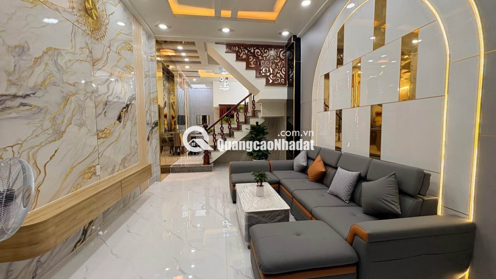 NHÀ ĐẸP-GIÁ TỐT NHÀ MỚI ĐẸP LUNG LINH 3 TẦNG-HẺM OTO 5m-HIỆP THÀNH-Q12- 5,x TỶ (x nhỏ xíu)