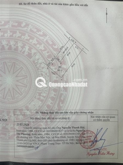 ĐẤT SÓC SƠN - CÁCH ĐƯỜNG VÕ NGUYÊN GIÁP KÉO DÀI 50M - CHỈ VÀI TRĂM M RA SÂN BAY