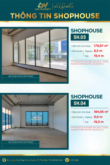 Shophouse De Capella Quận 2 – Lựa chọn lý tưởng mở Showroom, Văn phòng giao dịch