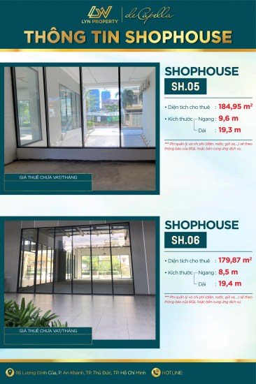 Thuê Shophouse De Capella Quận 2 mở Trung tâm giáo dục, đào tạo