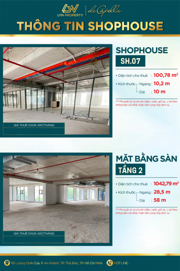 Thuê Shophouse De Capella Quận 2 mở Trung tâm giáo dục, đào tạo