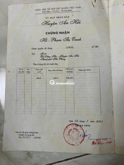 BÁN ĐẤT TĐC GỐC LIM – ĐẰNG HẢI – ĐƯỜNG 12M – GIÁ 36,5TR/M²