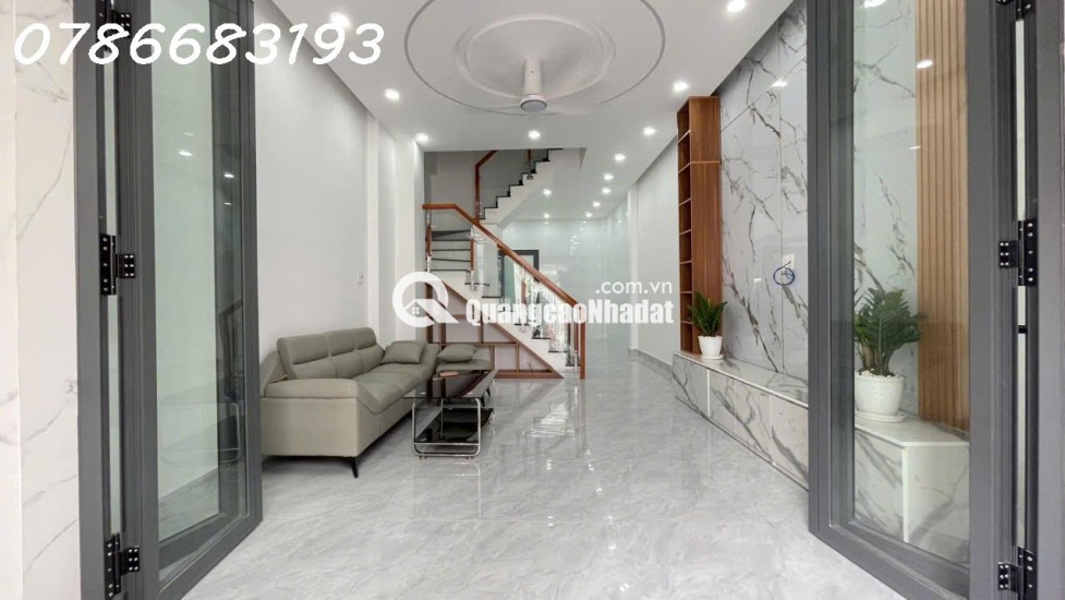 BÁN NHÀ HẺM THÔNG 5M ĐẶNG CHẤT GIÁP QUẬN 1, 5,  4PN - 3 TẦNG SỔ RIÊNG GIÁ 7.99 TỶ