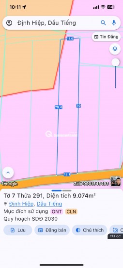 Chính chủ bán gấp đất 920m2 tại chợ Định Hiệp