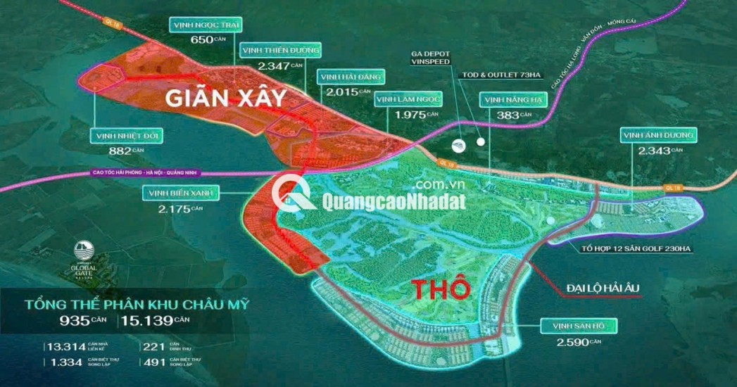Biệt thự 162m2, 4 tầng, 12PN, sổ đỏ, QL18, Hạ Long - 15 tỷ