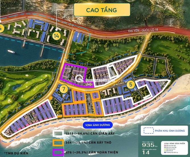 Biệt thự 162m2, 4 tầng, 12PN, sổ đỏ, QL18, Hạ Long - 15 tỷ