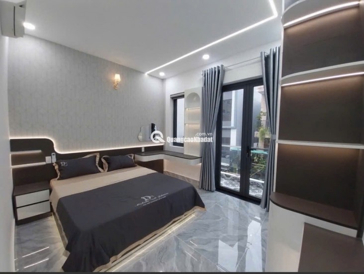 NHÀ 5 TẦNG CAO CẤP TRUNG MỸ TÂY, Q12 – HẺM Ô TÔ 5M – GIÁ CHỈ 8.6 TỶ- FULL NỘI THẤT
