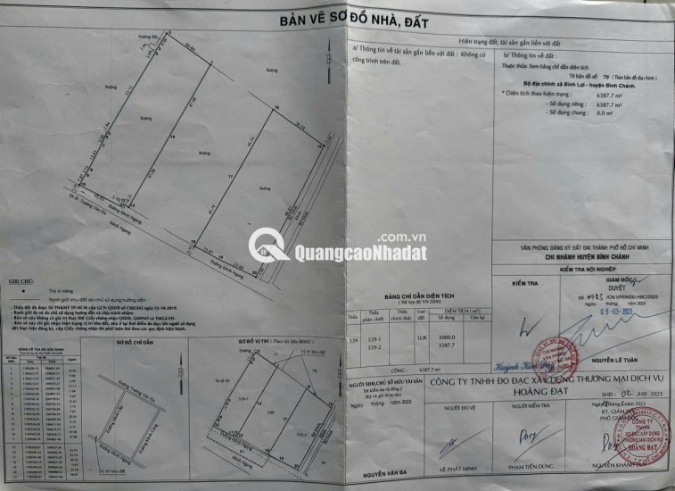 BÁN ĐẤT XÃ BÌNH LỢI - BÌNH CHÁNH, 10.387M2 SẴN 2 SỔ HỒNG CHỈ 2 TỶ/1000M2. LH:0978435476.