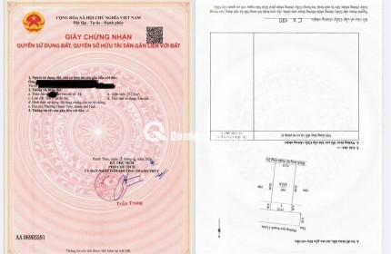 BÁN ĐẤT TP HUẾ, DT 252,6M2 THỔ CƯ, SHR CHỈ 26TR/M2. LH:0773465789