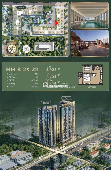  CĂN 1PN- HHB-24-22 - HANOI SEASONS GARDEN : TIỆN NGHI ĐẦY ĐỦ CHO CUỘC SỐNG THƯỢNG HẠNG