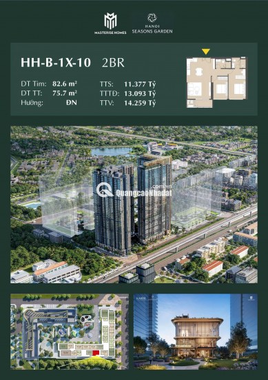  HHB-25-02  1PN VIEW NGOẠI KHU  TẦNG CAO THE BLOOM