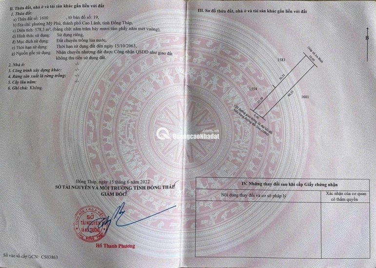 CẦN BÁN KHU ĐẤT TIỀM NĂNG MẶT TIỀN TUYẾN TRÁNH QL30 – GẦN CHỢ MỸ PHÚ. LH:0907682333.