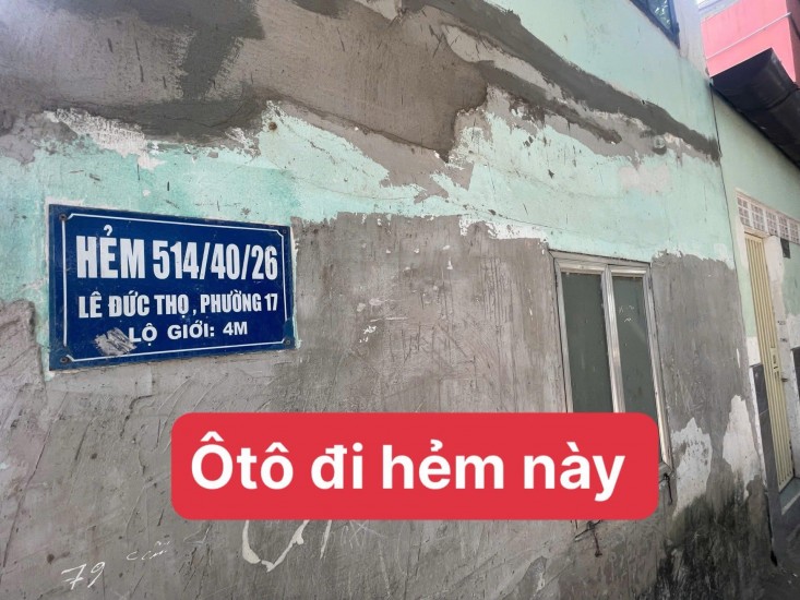 GÒ VẤP – NHÀ 4 TẦNG – HẺM XE HƠI CHỈ 7TỶ