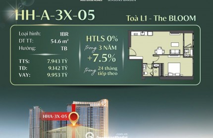 CĂN 2BR+1MR - HHB-36-15 - HANOI SEASONS GARDEN: LỰA CHỌN TỐI ƯU KHÔNG GIAN SỐNG

---------------------------