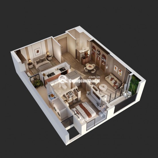 Chỉ 4,77 tỷ mua đứt căn hộ chung cư 2N 74m2, cách Mỹ Đình 7ph di chuyển