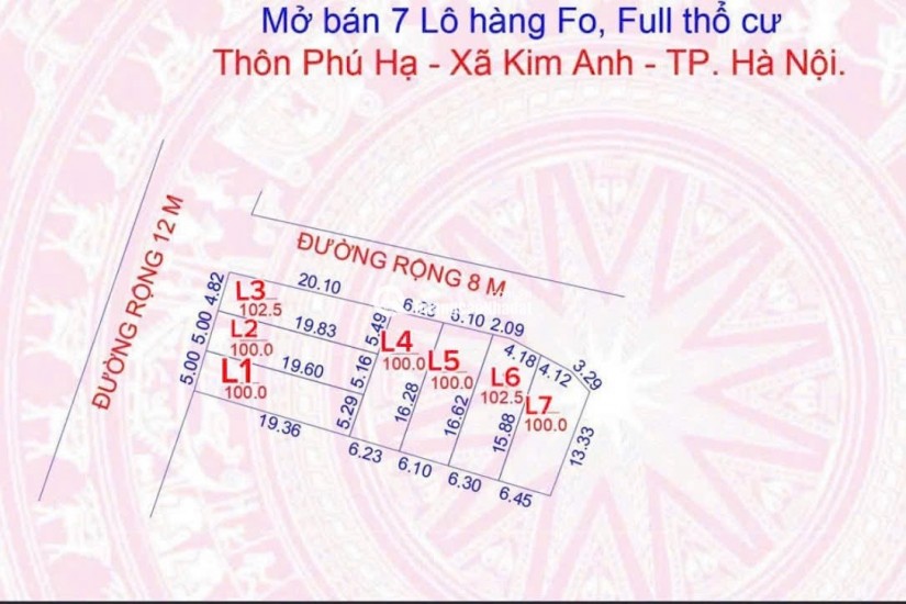 Bán đất nền tại Phú Hạ, Sóc Sơn, Hà Nội, 2,6 tỷ, 100m2
