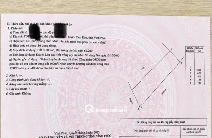 **CHÍNH CHỦ BÁN LÔ GÓC 2 MẶT TIỀN – TDP ĐỒNG HỘI, THỊ TRẤN ĐẠI ĐÌNH, TAM ĐẢO, VĨNH PHÚC**