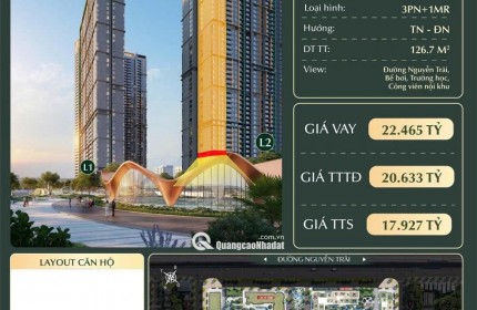  GIỎ HÀNG HIẾM CĂN 3PN+1 TẠI LUMIÈRE HANOI SEASONS GARDEN 