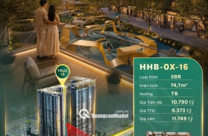  GIỎ HÀNG HIẾM CĂN 2PN TẠI LUMIÈRE HANOI SEASONS GARDEN: Sở hữu căn hộ 2PN , diện tích 74,7m², tọa lạc tại trục căn đẹp tòa L2, ôm trọn tầm nhìn
