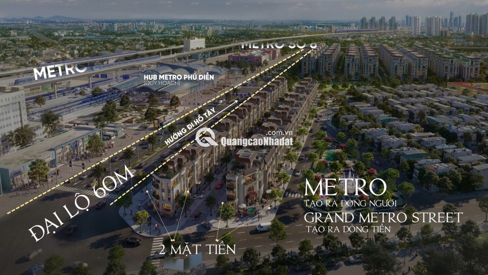 Dự án Metro Grand Street Mỹ Đình, nhà phố 2 mặt tiền ngay trung tâm Mỹ Đình