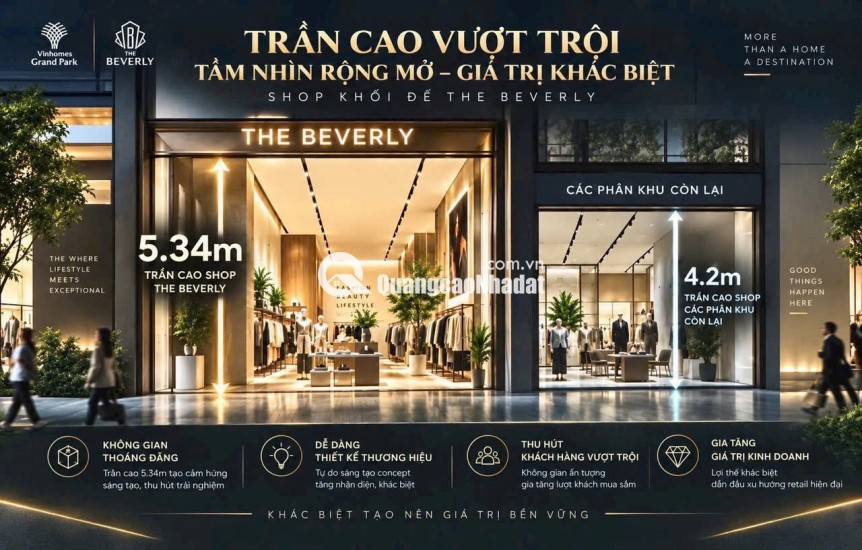 SHOPHOUSE BEVERLY – KHÔNG GIAN KINH DOANH TRỞ THÀNH TUYÊN NGÔN THƯƠNG HIỆU