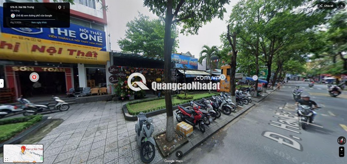 BÁN 564,6 M2 ĐẤT MẶT TIỀN ĐƯỜNG HAI BÀ TRƯNG – PHƯỜNG HỘI AN – LH:0915437069.